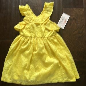 NWT Nannette Toddler Girl Beautiful Yellow Lace Dress!